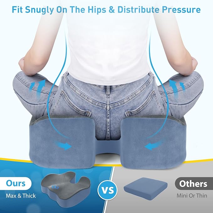 BlissTrends Seat Cushion, 5.2in Thick Memory Foam Cushions - Image 4