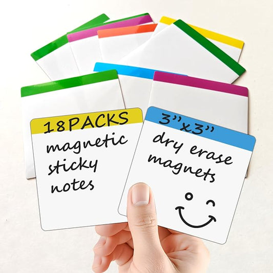 18 Packs, Washable Magnetic Dry Erase Board Labels, Sticky on Fridge, Door by Unknown