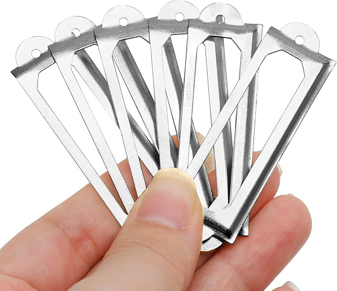 50 PCS Metal Label Holders 60x17mm Silver - Image 4