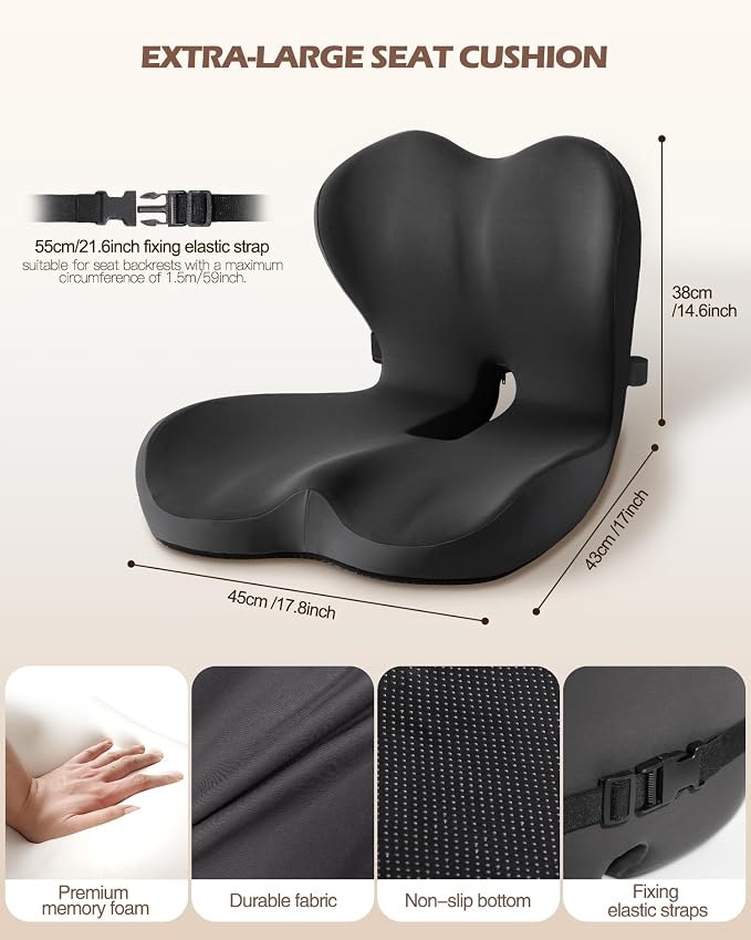 Office Chair Cushion for Tailbone & Low Back Pain Relief, Seat Cushions for - Image 6