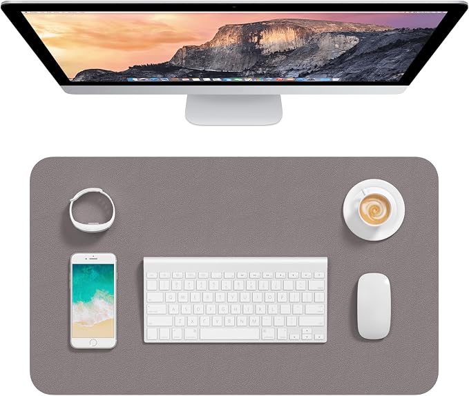Hsurbtra Desk Pad, 23.6" x 13.8" PU Leather Desk Mat, M Extended Mouse Pad by Hsurbtra
