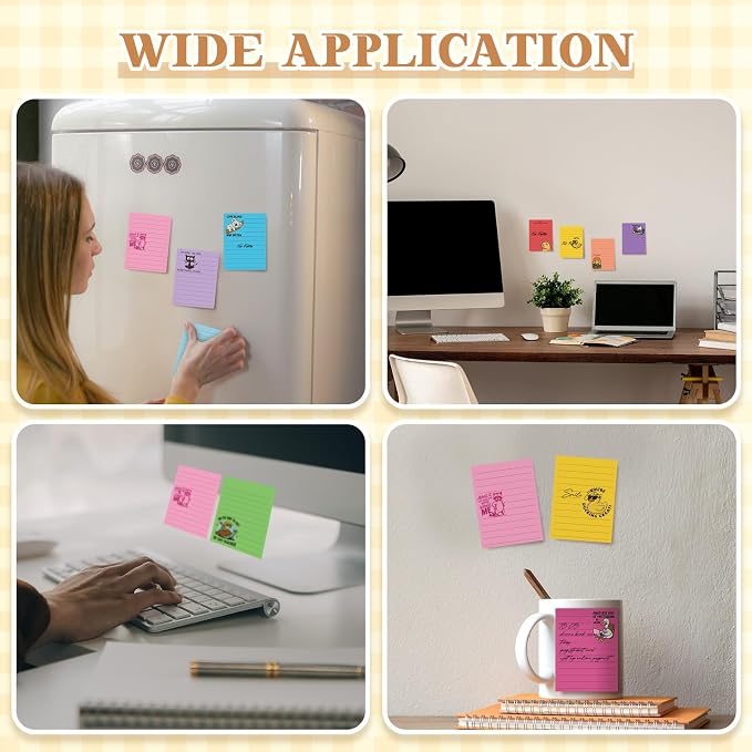 12 Pcs Funny Sticky Notes for Work 4x3 Inches Sarcastic Self Adhesive Notepads - Image 5