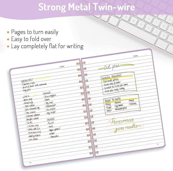 Forvencer A4 Lined Spiral Journal Notebook - Image 3