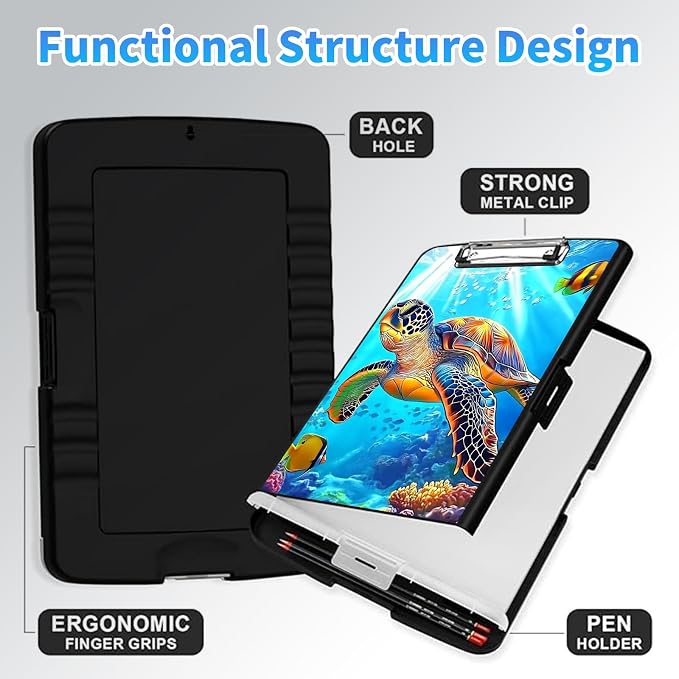 LYHXLYJH Clipboard with Storage, A4 Clipboards with Pen Holder, Heavy Duty - Image 4