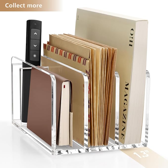 SANRUI Acrylic Mail Sorter Desktop Organizer - Image 4