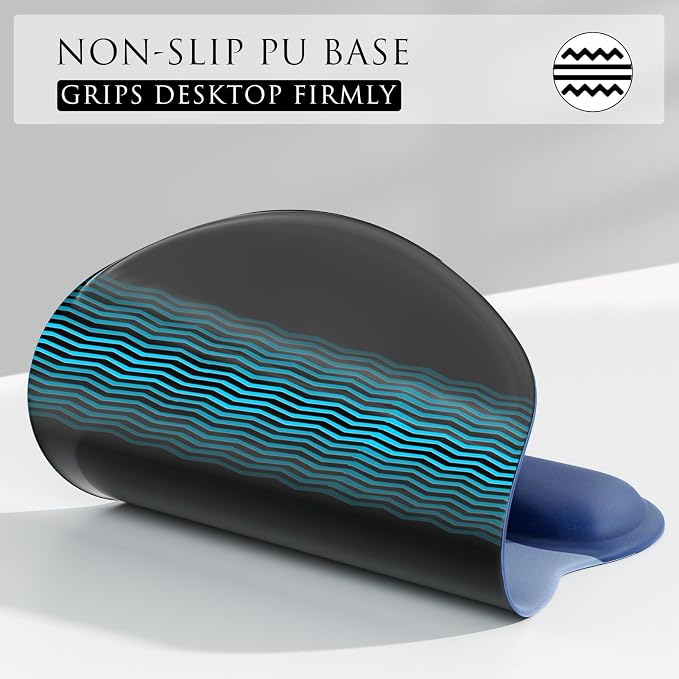 MROCO Ergonomic Mouse Pad with Gel Wrist Rest, 9.4 x 8.1 in, Gel Wrist Comfort - Image 6