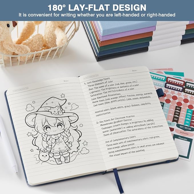 Lined Journal Notebook for Women Men, 3 Pack 160 Pages Hardcover Journaling - Image 4