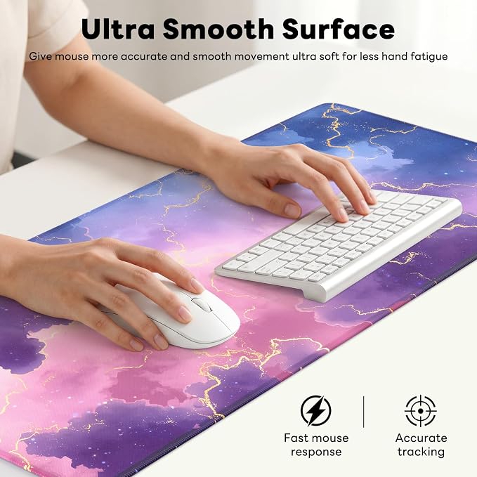 Desk Mat, Big Desk Pad, 31.5x11.8 Inches Extended Big Gaming Mouse Pad - Image 5