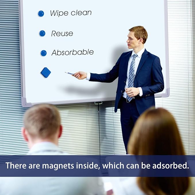 Favourde 48 Pack Magnetic Whiteboard Dry Erase Erasers Chalkboard Cleansers - Image 7