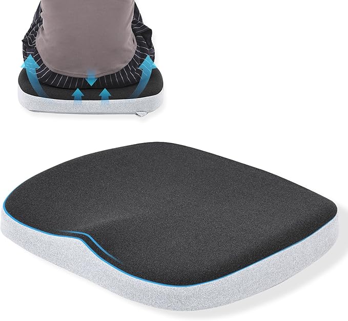 GOFORIT Molded Memory Foam Seat Cushion, Patent Dual-Layer Foam Design Office by Unknown