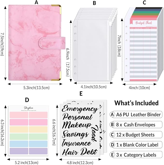 SKYDUE Budget Binder, Money Saving Binder - Image 3