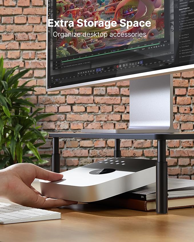 HUANUO Monitor Stand, Monitor Stand Riser 3 Height Adjustable, Monitor Riser - Image 5