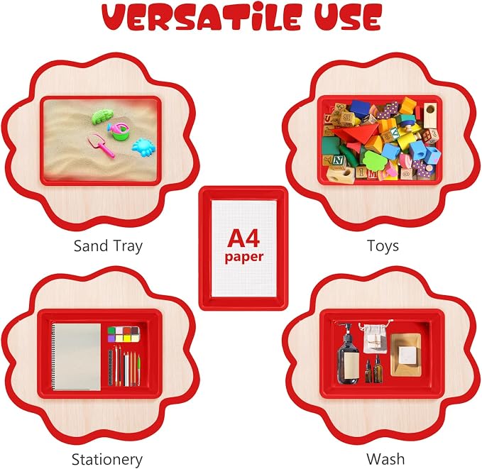 ShineMe 6 Pack Paper Trays for Classroom, Stackable Letter Size Storage Tray - Image 5