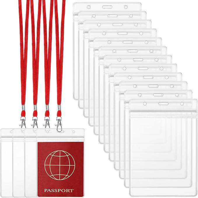 Patelai 50 Pcs 4 x 5.5 Inch Clear Passport Holders by Patelai