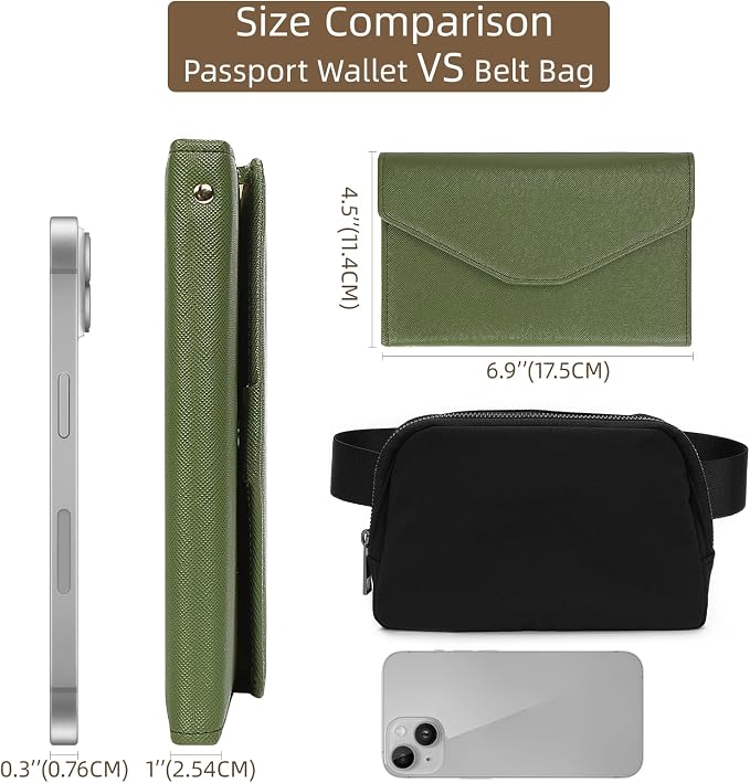 ZOPPEN Mulit-purpose Rfid Blocking Passport Holder Travel Wallet Passport and - Image 3