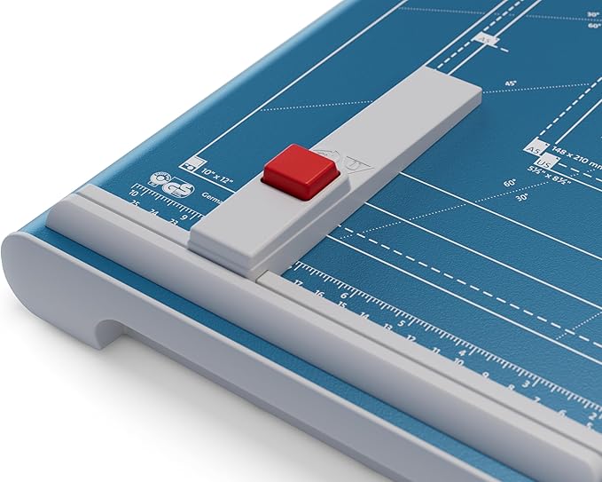 Dahle 560 Professional Guillotine Trimmer, 13" Cut Length, 25 Sheet Capacity, Self-Sharpening, Safety Shield, German Engineered Paper Cutter-DeskLoop Office