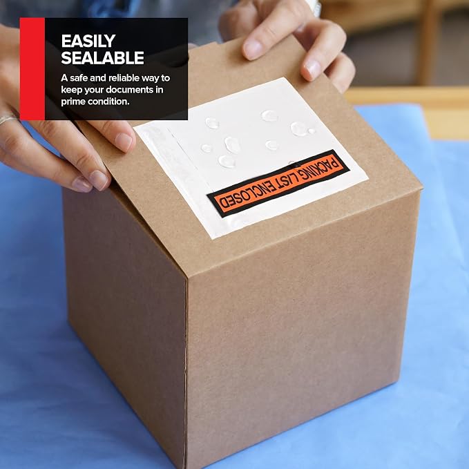1000 Piece Waterproof Packing List Envelopes, Invoice & Packing Slip Pouches - Image 5