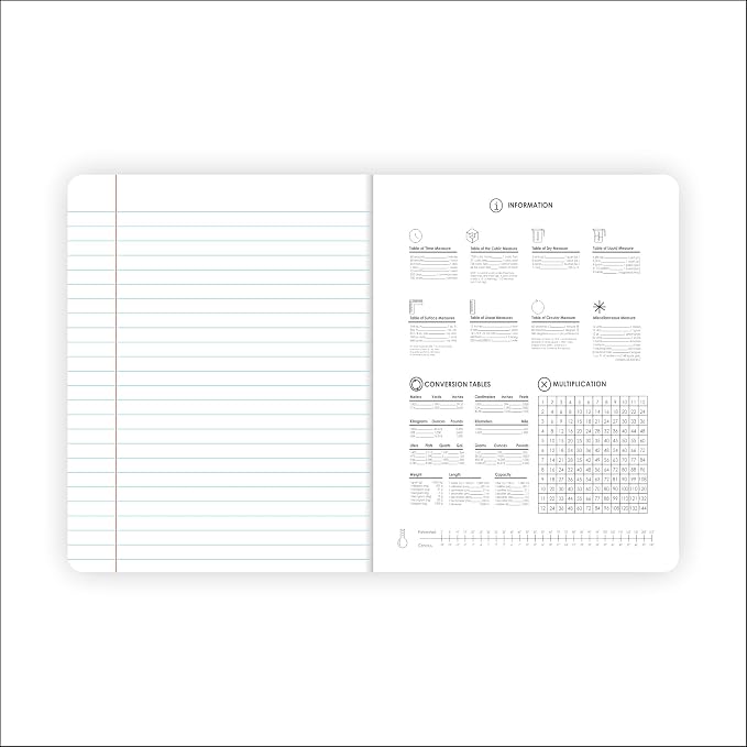 Composition Book – 100 Sheets, Wide Ruled, 9.75 x 7.5 inch – Durable Flex Cover - Image 7