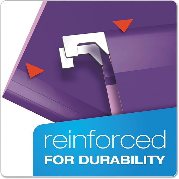 Pendaflex Reinforced Hanging File Folders, Letter Size, 1/5 Cut - Image 2