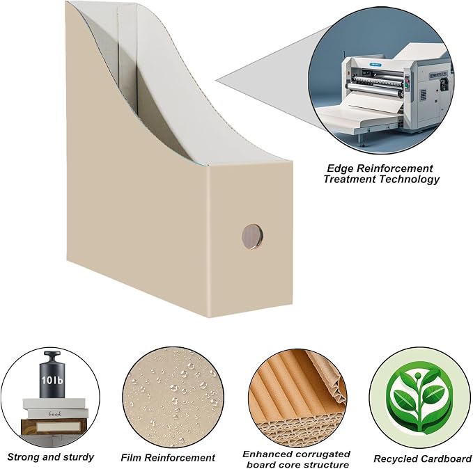 Limitliho 12 Pack Cardboard Magazine Holder - Image 3