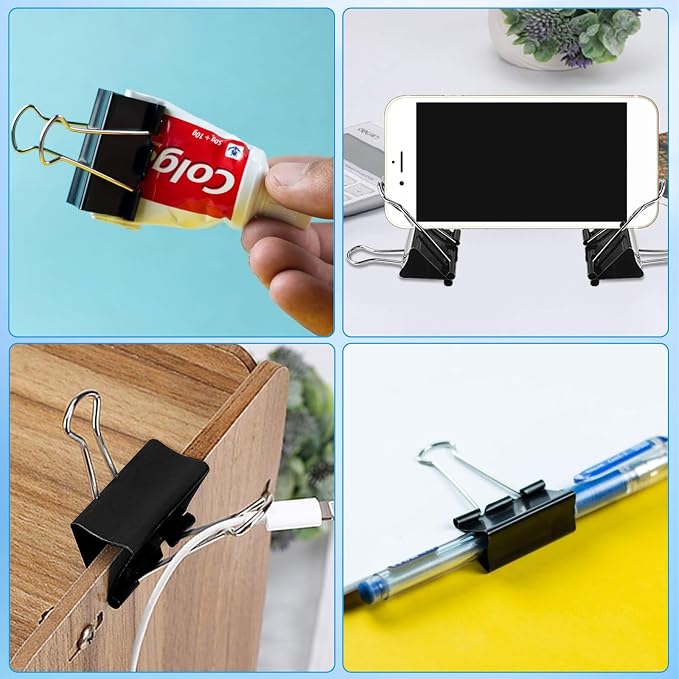 Binder and Paper Clips Set, Office Supplies - Image 4