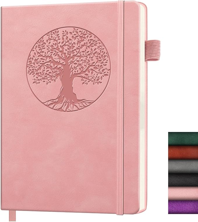 Lined Journal Notebook, A5 Leather Vintage Journals by ALKALO