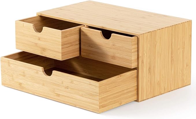Wisuce Bamboo Desk Drawer Organizer, Desktop Organizer - Image 6