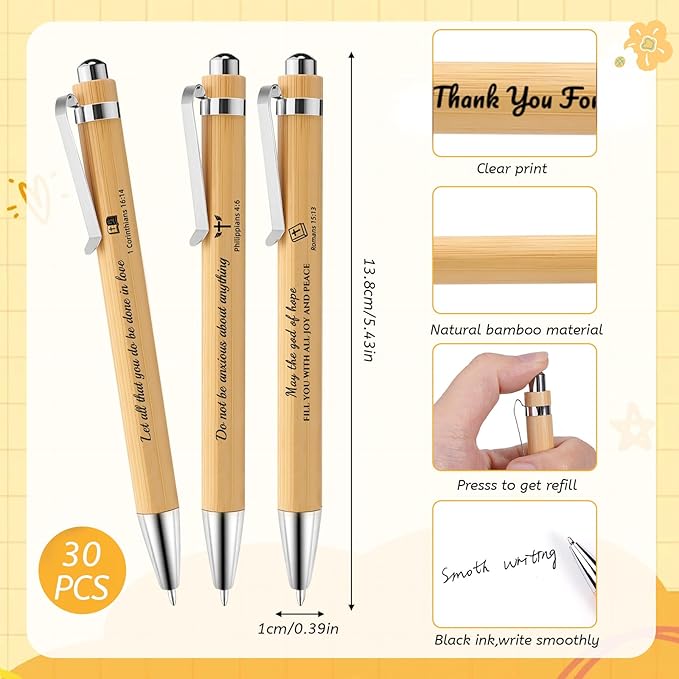 30 Sets Christian Gifts Bulk Prayer Journal Christian Spiral Notebooks with Bible Ballpoint Pens Religious Small Notepad Inspirational Church Gift for Women Men Sunday School Family Bible Study Groups-DeskLoop Office