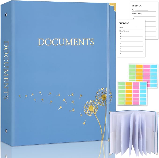 XKDOUS Important Document Organizer Emergency Binder Life Organizer Folio by XKDOUS