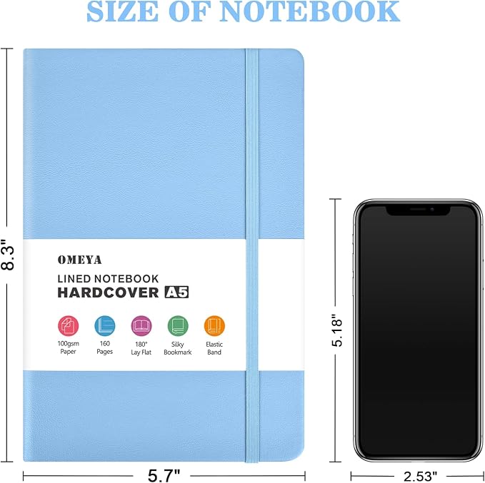 OMEYA 4 Pack Lined Journal Notebooks - Image 6