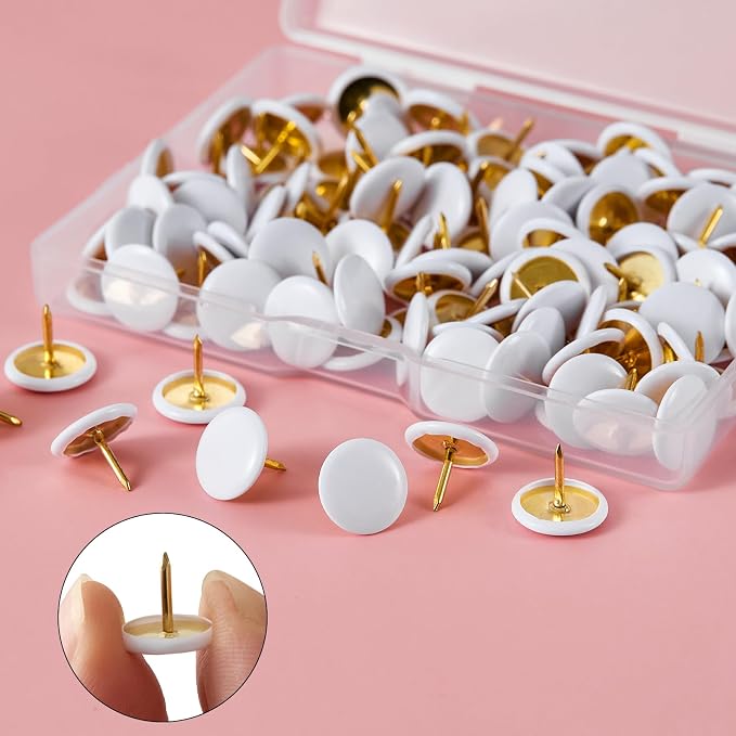 White Push Pins 120Pcs - Image 3