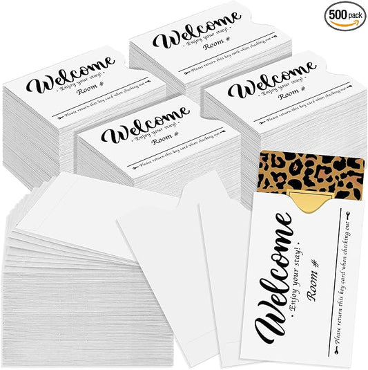 Sabary 500 Pcs Hotel Key Card 2.36 x 3.54 Inch Envelope Credit Card Protectors by Sabary