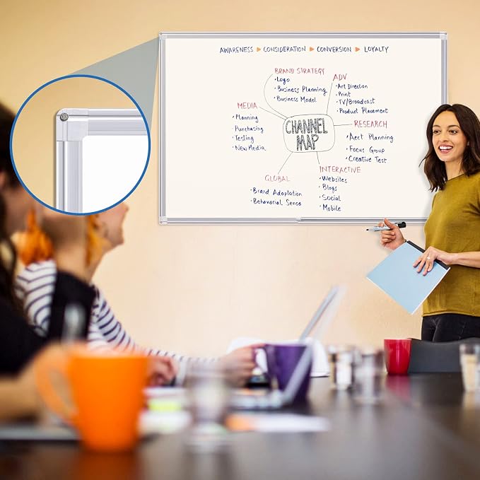 White Board Dry Erase, 36 x 24 inch Magnetic Dry Erase Board Whiteboard - Image 6