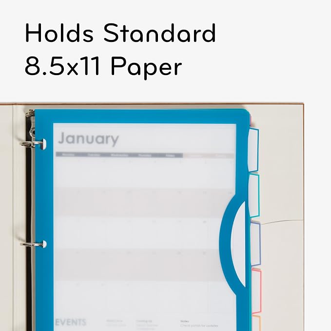 U Brands Poly 5-Tab Three Ring Binder Dividers - Image 5