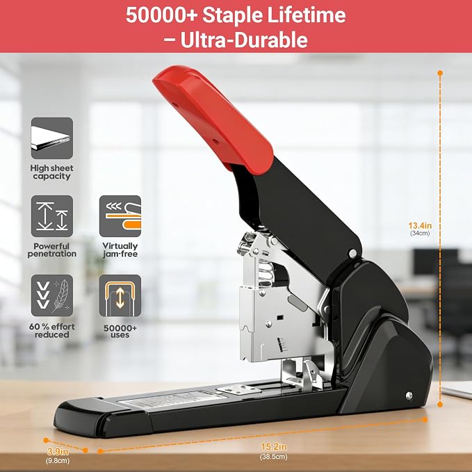 AFMAT Heavy Duty Stapler, 210 Sheet Staplers - Image 4