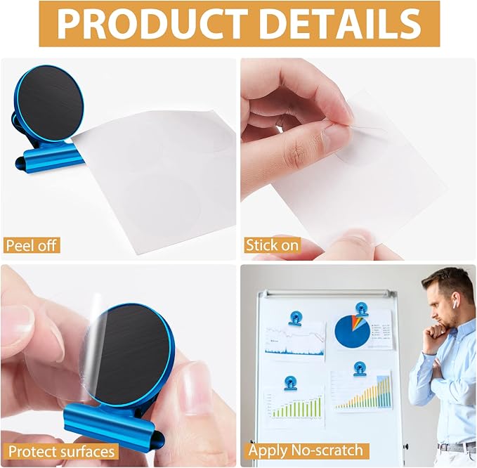 8 Pack Refrigerator Magnets Fridge Magnets Magnetic Clips Perfect - Image 5