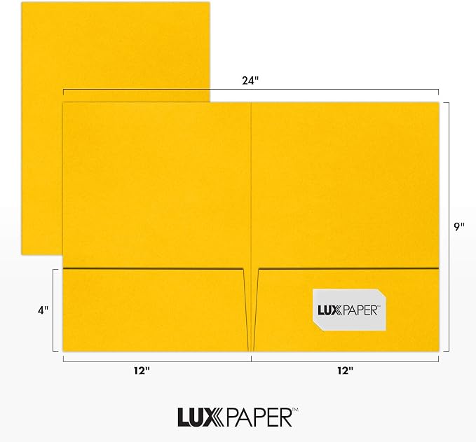 9 x 12 Presentation Folders in 100 lb. Sunflower - Image 3