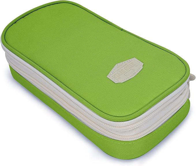 Large Capacity Pencil Case - Durable Zipper Aesthetic Pen Pouch, Big Storage Organizer for School, Office & Travel - Waterproof & Multi-Use (Fruit Green)-DeskLoop Office