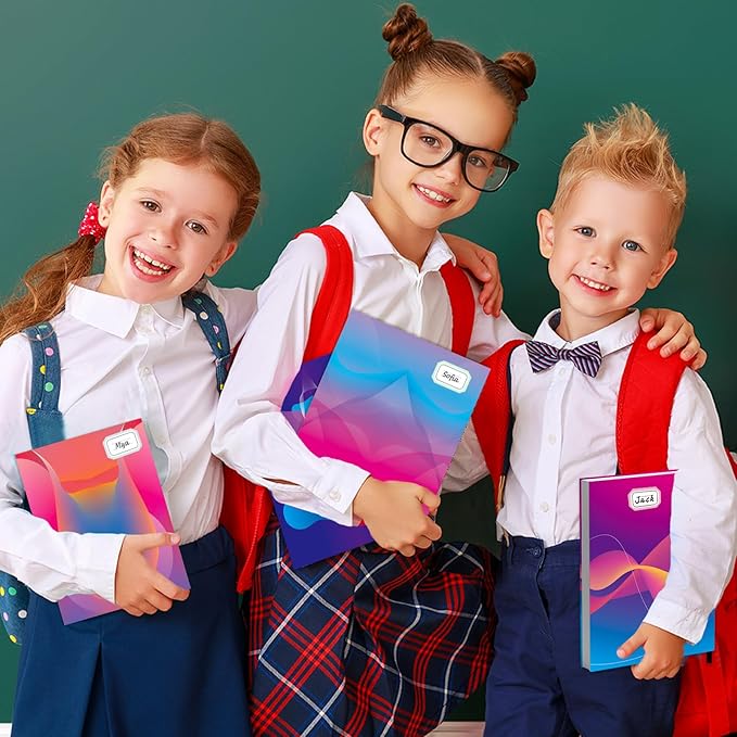 Jumbo Book Covers 8 Pack Reusable Fabric Book Cover Protective Books Covers 9 x 11 Inch Neon Stretchable Books Sleeve Cover with Label Sticker for Most Hardcover Textbooks Up to 10 x 12.5 Inch-DeskLoop Office