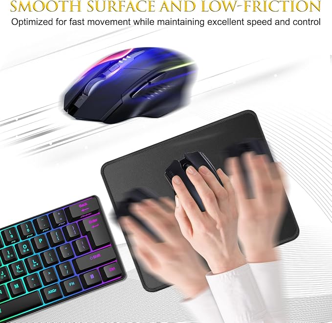JIKIOU 3 Pack Mouse Pad with Stitched Edge, Comfortable Mouse Pads with - Image 4