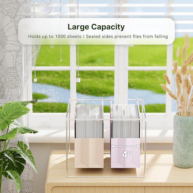 XINGIA Plastic Hanging File Folders Letter Size, 6 Pack Expandable File Folders - Image 4