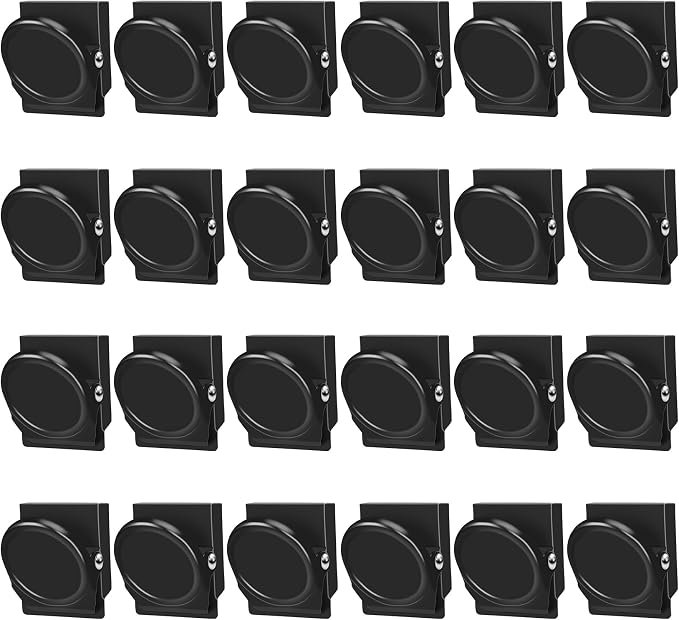 VNDUEEY Black Magnetic Clips, Refrigerator Magnet Clips by VNDUEEY