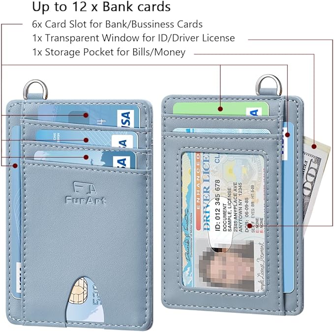 FurArt Slim Minimalist Wallet RFID Credit Card Holder - Image 6