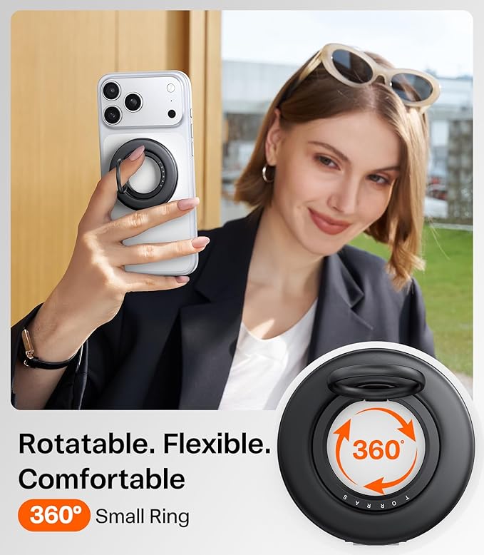 TORRAS 2025 Flagship Magnetic Phone Grip Ring Holder Kickstand Fit - Image 3