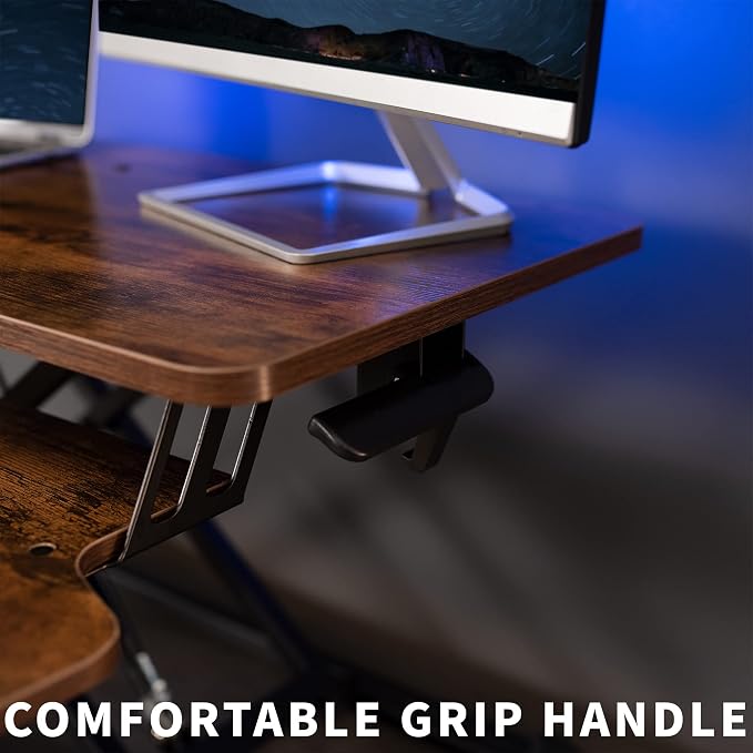 VIVO 32 inch Desk Converter, K Series, Height Adjustable Sit to Stand Riser - Image 7