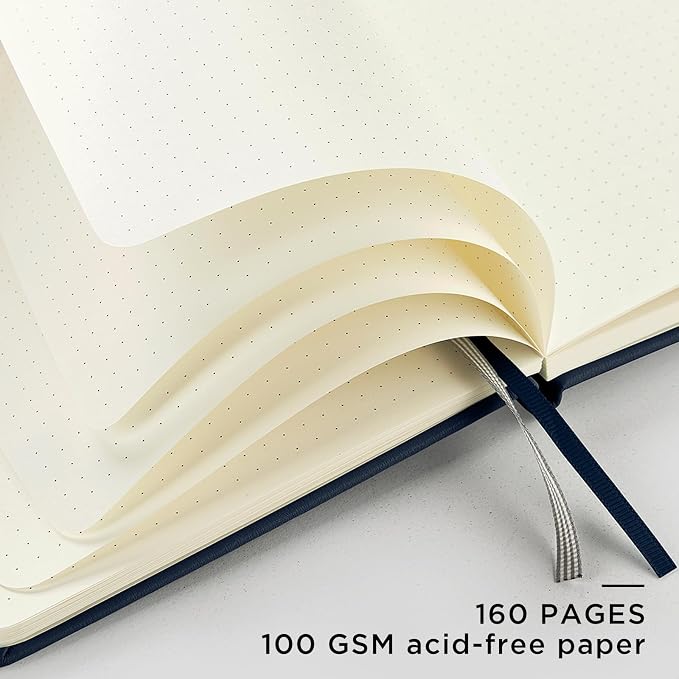 &And Per Se Dotted Journal Notebook, A5 Hardcover Leather Bullet Dotted Journal - Image 4