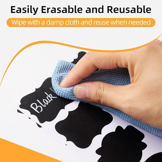 Homrelaxy 360Pcs Chalkboard Labels – 2.1x1.4 Inch Reusable Blackboard Stickers - Image 4