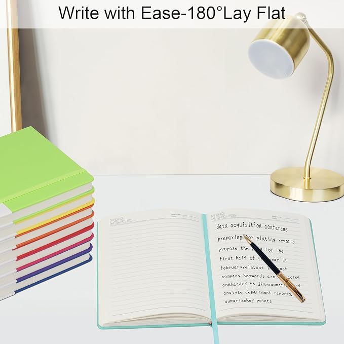 ZCZN 8 Pack Hardcover Journal Notebooks, 8 Colors, A5 Lined Journals - Image 6
