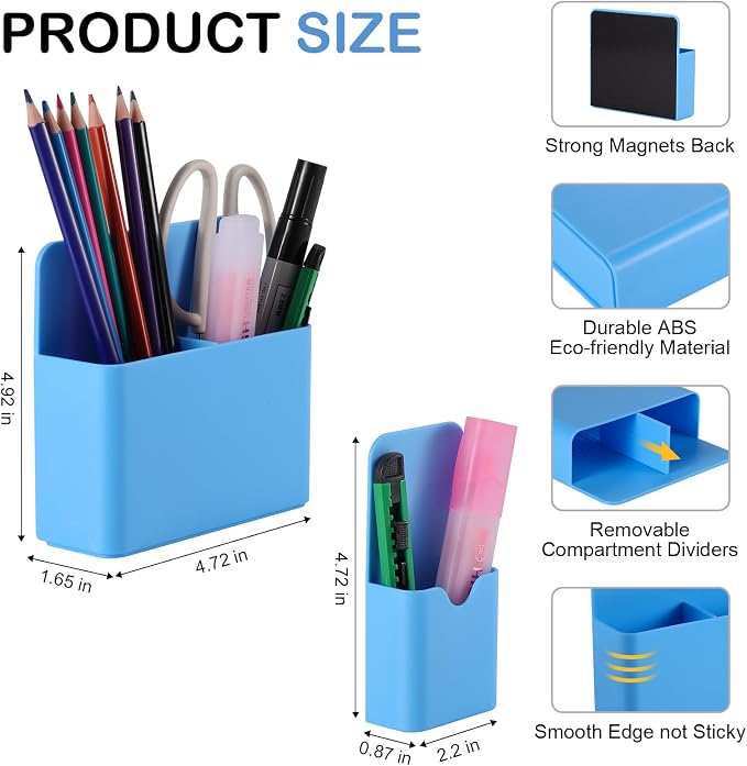 KITANIS Magnetic Pen Holder, 2 Pack Magnetic Dry Erase Marker Holder - Image 2