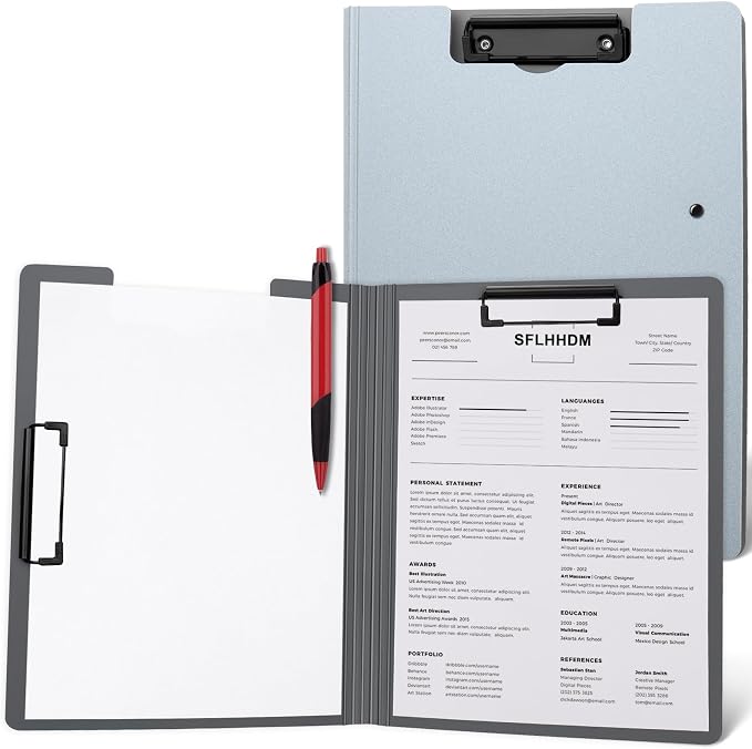 SFLHHDM 1 PCS Clipboards Foldable, Folding 360°Cover Folder Clipboard, Plastic by SFLHHDM